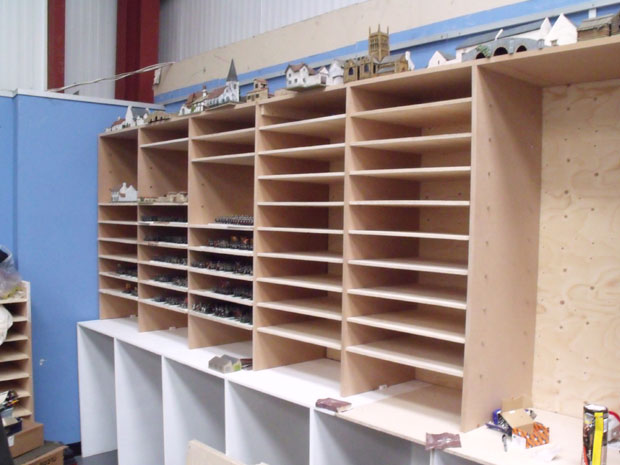 First half of the shelves