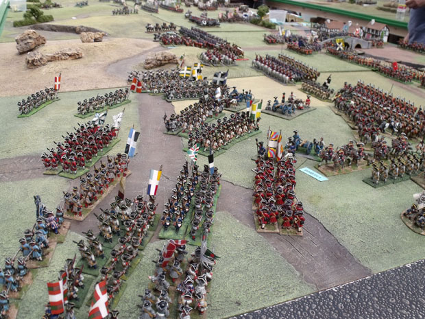 The French infantry take position.