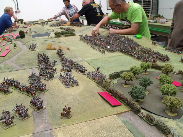 The French advance.