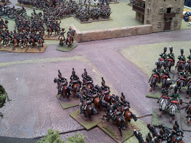 French Dragoons move into position