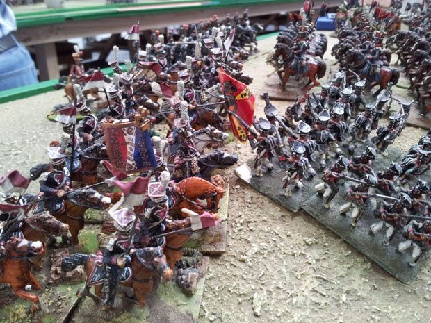 Polish Lancers break a line square