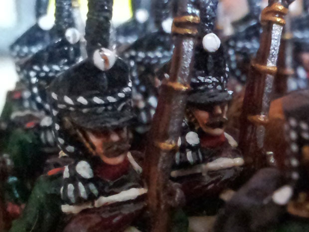 More detail of the faces and shako cords.