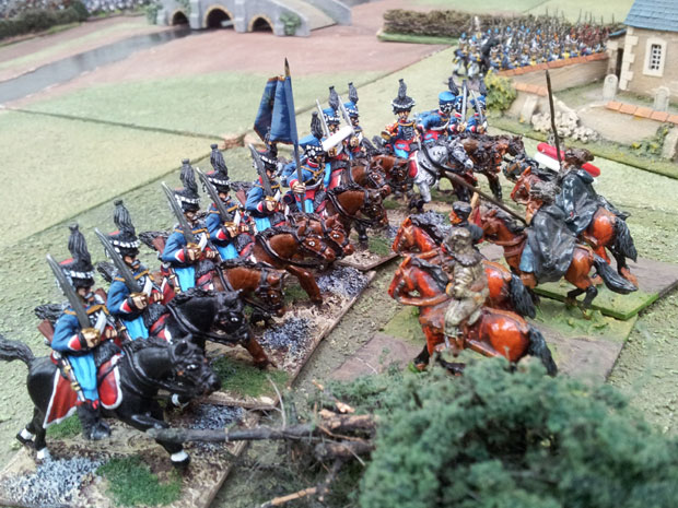 Polish Hussars engage cossacks