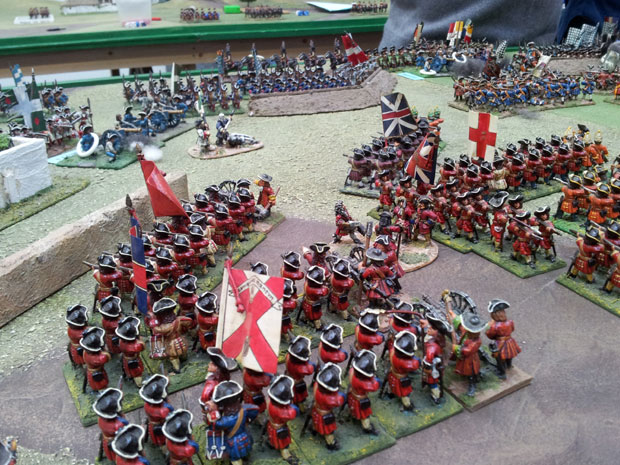 The troops from Lottum's force engage in fore-fights with the garrison of Blairon.